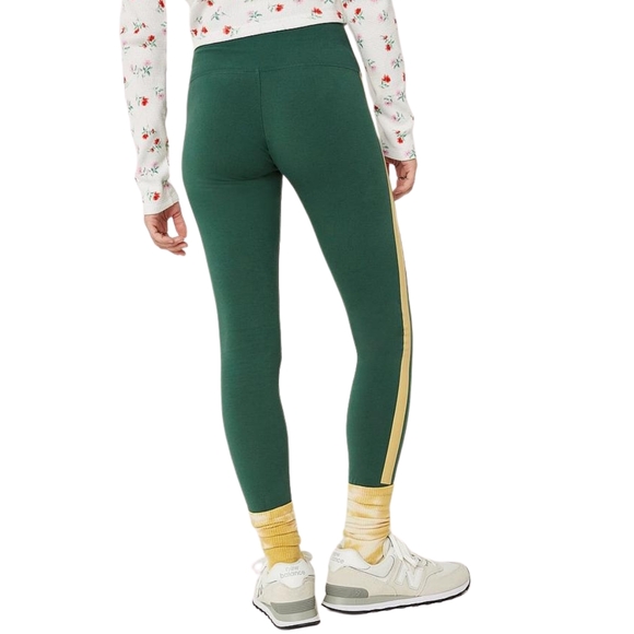 Victoria's Secret Pink- COTTON HIGH-WAIST LEGGINGS- Green, Gold - Picture 3 of 5